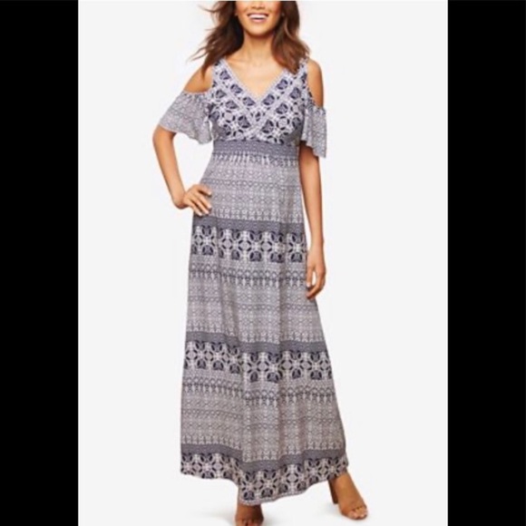 Jessica Simpson Maternity Maxi Dress Boho XL - Picture 1 of 10